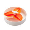 SPIN BOWL FLOWER WHITE ORANGE