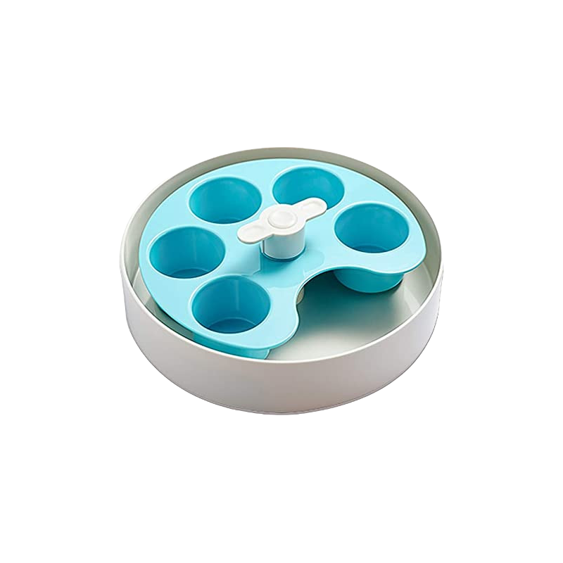 SPIN BOWL  PALETTE WHITE BLUE