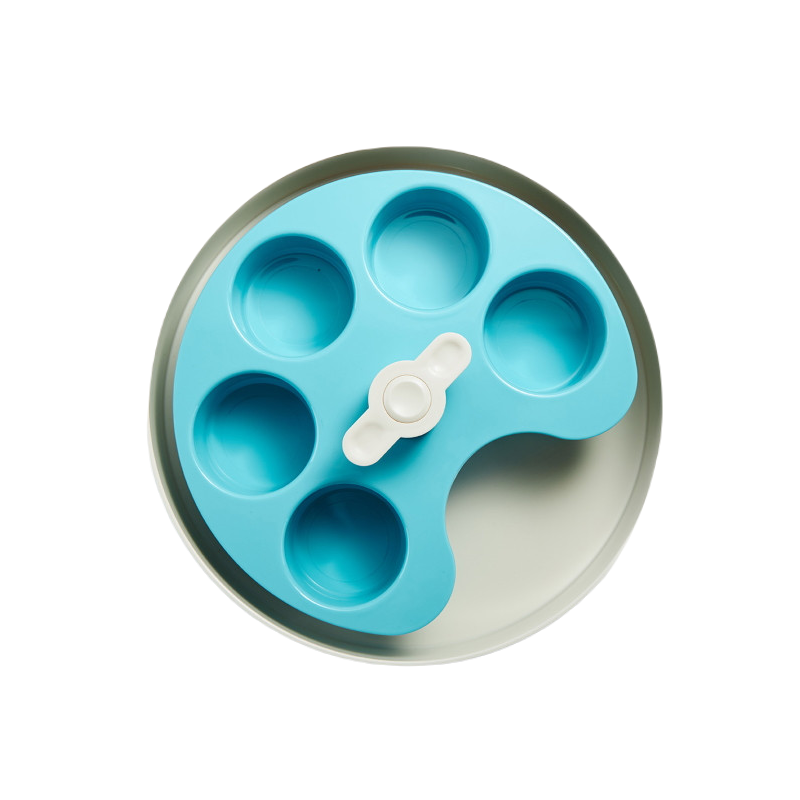 SPIN BOWL  PALETTE WHITE BLUE